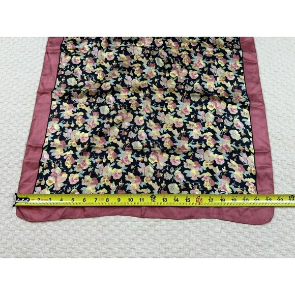 Liberty of London Scarf Floral Square England Pink Flower 22.5”X 22.5” - Picture 13 of 13